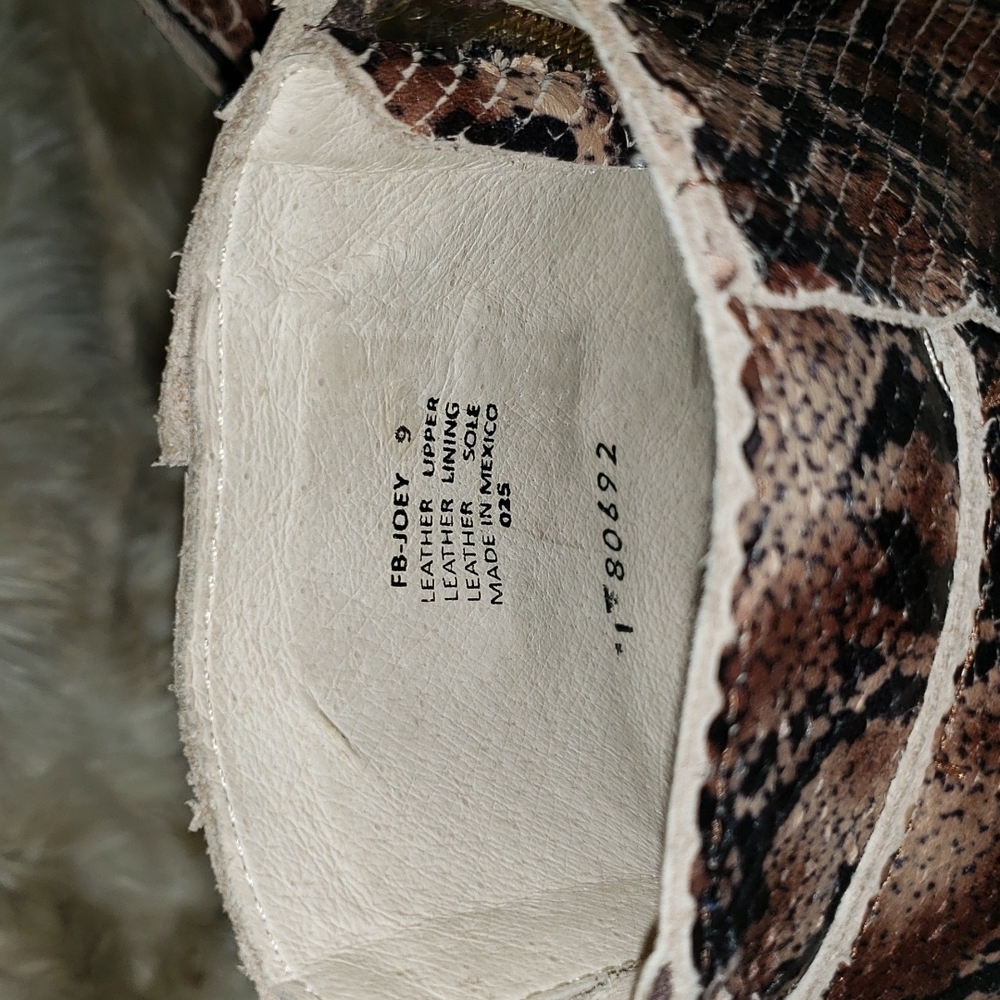 Freebird Joey Boots Snake Print Size 9 - image 7